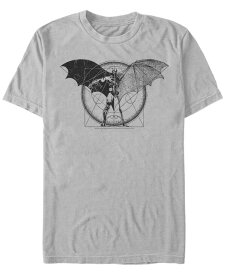 【送料無料】 フィフスサン メンズ Tシャツ トップス DC Men's Batman Geometric Schematic Short Sleeve T-Shirt Gray