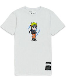 【送料無料】 リーズン メンズ Tシャツ トップス Men's Chibi Naruto Graphic T-shirt White