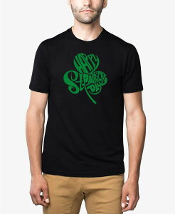 yz GG[|bvA[g Y TVc gbvX Men's Premium Blend St. Patrick's Day Shamrock Word Art Graphic T-shirt Black