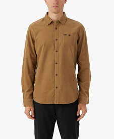 【送料無料】 オニール メンズ シャツ トップス Men's Caruso Solid Long Sleeves Shirt Dark Khaki