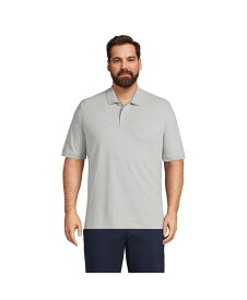 【送料無料】 ランズエンド メンズ ポロシャツ トップス Big & Tall Short Sleeve Comfort-First Mesh Polo Shirt Gray heather