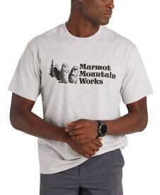 【送料無料】 マーモット メンズ Tシャツ トップス Men's MMW Short Sleeve Crewneck Graphic T-Shirt Light Grey Heather