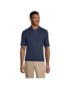 �����Y�G���h �����Y �g�b�v�X �|���V���c Lands' End Men's School Uniform Short Sleeve Banded Bottom Polo Shirt Classic navy �l�C�r�[