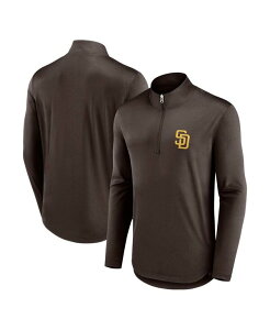 �t�@�i�e�B�N�X �����Y �g�b�v�X �V���c Fanatics Men's Brown San Diego Padres Quarterback Quarter-Zip Top Brown �u���E��