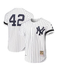 【送料無料】 ミッチェル&ネス メンズ シャツ トップス Men's Mariano Rivera White New York Yankees Authentic Jersey White
