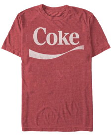 【送料無料】 フィフスサン メンズ Tシャツ トップス Coca-Cola Men's Classic Vintage-Like Swoosh Short Sleeve T-Shirt Red Heathe