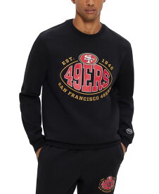 【送料無料】 ヒューゴボス メンズ パーカー・スウェット アウター Men's BOSS x San Francisco 49ers NFL Sweatshirt Charcoal