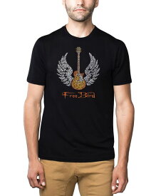 【送料無料】 エルエーポップアート メンズ Tシャツ トップス Mens Premium Blend Word Art T-Shirt - Lyrics to Freebird Black