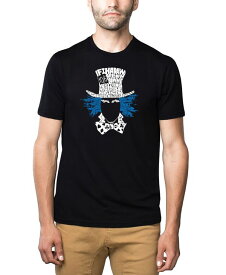 【送料無料】 エルエーポップアート メンズ Tシャツ トップス Mens Premium Blend Word Art T-Shirt - The Mad Hatter Black