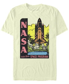 【送料無料】 フィフスサン メンズ Tシャツ トップス NASA Men's Retro Pop Art United States Space Program Short Sleeve T-Shirt Natural