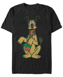 �t�B�t�X�T�� �����Y �g�b�v�X T�V���c Fifth Sun Men's Mickey Classic Pluto Holiday Colors Short Sleeves T-shirt Black �u���b�N