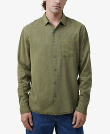 【送料無料】 コットンオン メンズ シャツ トップス Men's Stockholm Long Sleeve Shirt Fatigue Slub