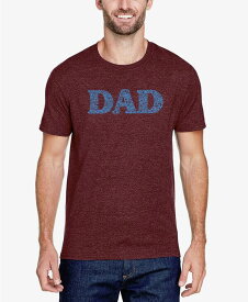 【送料無料】 エルエーポップアート メンズ Tシャツ トップス Men's Premium Blend Dad Word Art Short Sleeve T-shirt Burgundy