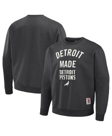 【送料無料】 ステイプル メンズ パーカー・スウェット アウター Men's NBA x Anthracite Detroit Pistons Plush Pullover Sweatshirt Anthracite