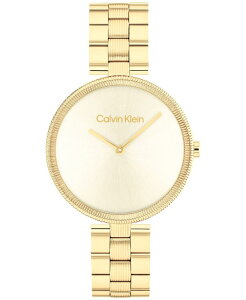 �J���o���N���C�� ���f�B�[�X �A�N�Z�T���[ �r���v T�V���c Calvin Klein Women's Gleam Gold-Tone Stainless Steel Bracelet Watch 32mm Gold �S�[���h