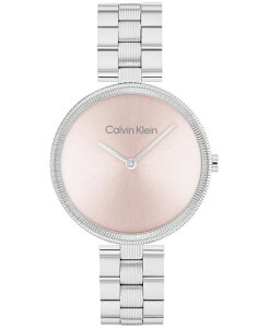 �J���o���N���C�� ���f�B�[�X �A�N�Z�T���[ �r���v T�V���c Calvin Klein Women's Gleam Silver-Tone Stainless Steel Bracelet Watch 32mm Silver �V���o�[