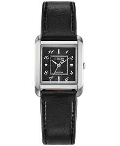 V`Y fB[X ANZT[ rv U[ Citizen Eco-Drive Women's Bianca Black Leather Strap Watch 28mm