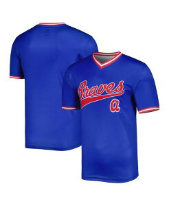 �X�e�B�b�`�[�Y �����Y �g�b�v�X �V���c �W���[�W�[ Stitches Men's Royal Atlanta Braves Cooperstown Collection Team Jersey Royal