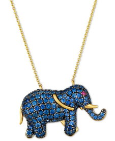 【送料無料】 ル ヴァン レディース ネックレス・チョーカー・ペンダントトップ アクセサリー Blueberry Sapphire (1-5/8 ct. t.w.) & Passion Ruby Accent Elephant Pendant Necklace in 14k Gold 18" + 2" extender No Color