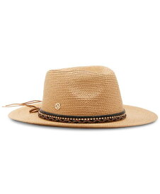 【送料無料】 スティーブ マデン レディース 帽子 アクセサリー Women's Rhinestone & Braided Wide Brim Straw Hat Tan