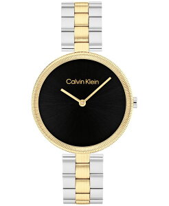 �J���o���N���C�� ���f�B�[�X �A�N�Z�T���[ �r���v T�V���c Calvin Klein Women's Gleam Two-Tone Stainless Steel Bracelet Watch 32mm Two-Tone