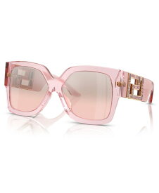 【送料無料】 ヴェルサーチ レディース サングラス・アイウェア アクセサリー Women's Sunglasses Ve4402 Transparent Pink