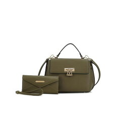 【送料無料】 MKFコレクション レディース ハンドバッグ バッグ Hadley Women's Satchel Bag with Wristlet Wallet by Mia K Olive green