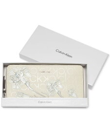 【送料無料】 カルバンクライン レディース 財布 アクセサリー Audrey Floral Signature Boxed Wallet Cream Multi