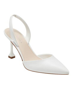 �}�[�N�t�B�b�V���[ ���f�B�[�X �g�b�v�X �����s�[�X Marc Fisher Women's Hadya Pointy Toe Stiletto Dress Pumps White - Faux Leather �z���C�g