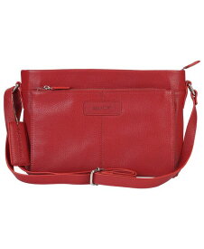 【送料無料】 マンシーニ レディース ハンドバッグ バッグ Pebble Loretta Leather Crossbody Handbag with Organizer Red