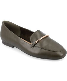 【送料無料】 ジュルネ コレクション レディース スリッポン・ローファー シューズ Women's Wrenn Loafers Olive Faux Leather- Polyester Polyurethane