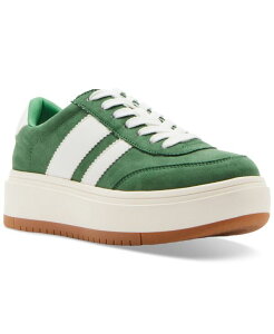 �}�b�f���K�[�� ���f�B�[�X �V���[�Y �X�j�[�J�[ �v���b�g�t�H�[�� ���[�X Madden Girl Navida Lace-Up Low-Top Platform Sneakers Green/White �z���C�g