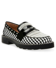 【送料無料】 ベッツィジョンソン レディース スリッポン・ローファー シューズ Darian Imitation Pearl Embellishment Loafers Black White Multi