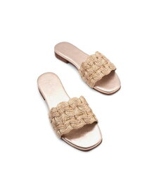 【送料無料】 カーナス レディース サンダル シューズ Nash Gold Textured Band Slip-on Sandal Gold