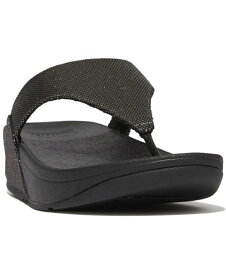 【送料無料】 フィットフロップ レディース サンダル シューズ Women's Lulu Glitz-Canvas Toe-Post Sandals Pewter Black