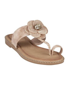 【送料無料】 ジーシーシューズ レディース サンダル シューズ Women's Blossom Embellished Flower Toe Ring Slip-On Flat Sandals Rose Gold