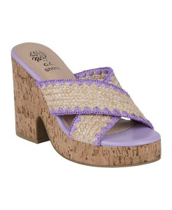 �W�[�V�[�V���[�Y ���f�B�[�X �V���[�Y �T���_�� �v���b�g�t�H�[�� �q�[�� GC Shoes Women's Elsa Woven Cork Heel Platform Sandals Lilac ���C���b�N