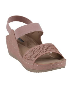 �W�[�V�[�V���[�Y ���f�B�[�X �V���[�Y �T���_�� GC Shoes Women's Tammy Embellished Elastic Double Band Wedge Sandals Blush �u���b�V��