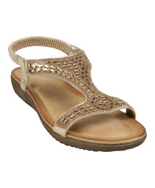 【送料無料】 ジーシーシューズ レディース サンダル シューズ Women's Wynn Embellished Slingback Flat Sandals Gold
