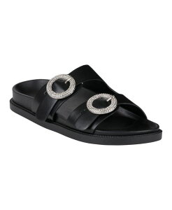 �W�[�V�[�V���[�Y ���f�B�[�X �V���[�Y �T���_�� GC Shoes Women's Jordyn Double Band Embellished Slide Footbed Sandals Black �u���b�N