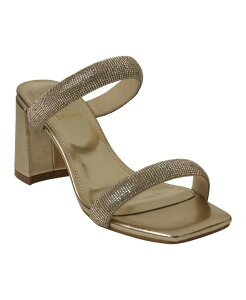 yz W[V[V[Y fB[X T_ V[Y Women's Luella Embellished Double Band Heeled Sandals Gold