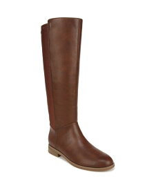 【送料無料】 ドクター・ショール レディース ブーツ・レインブーツ シューズ Women's Astir Zip High Shaft Boots Brown Faux Leather/Fabric