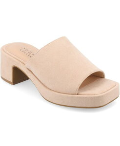 Wl RNV fB[X V[Y T_ vbgtH[ Journee Collection Women's Bessa Slip On Platform Sandals Nude