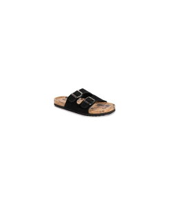 NNX fB[X V[Y T_ MUK LUKS Women's Tessa Tera Turf 2 Strap Slide Sandal Black ubN
