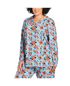 【送料無料】 アベニュー レディース ナイトウェア アンダーウェア Women's Button Print Sleep Top Floral