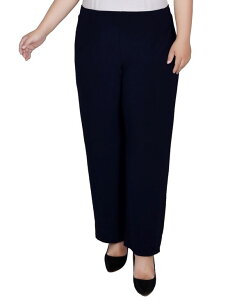 j[[NRNV fB[X {gX JWApc NY Collection Plus Size Pull-On Wide-Leg Pants Navy