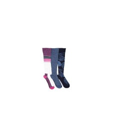 【送料無料】 ムクルクス レディース 靴下 アンダーウェア Women's 3 Pack Cotton Compression Knee-High Socks Indigo