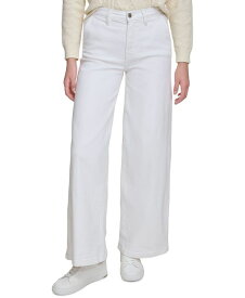 【送料無料】 ダナキャランニューヨーク レディース デニムパンツ ジーンズ ボトムス Women's High-Rise Wide-Leg Trouser Jeans Opt - Optic White