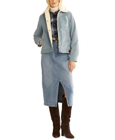 【送料無料】 ペンドルトン レディース ジャケット・ブルゾン アウター Women's Wind River Fleece-Trim Corduroy Jacket Faded Blue