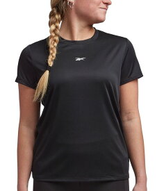 【送料無料】 リーボック レディース Tシャツ トップス Women's Active Identity Performance Logo Tech T-Shirt Black